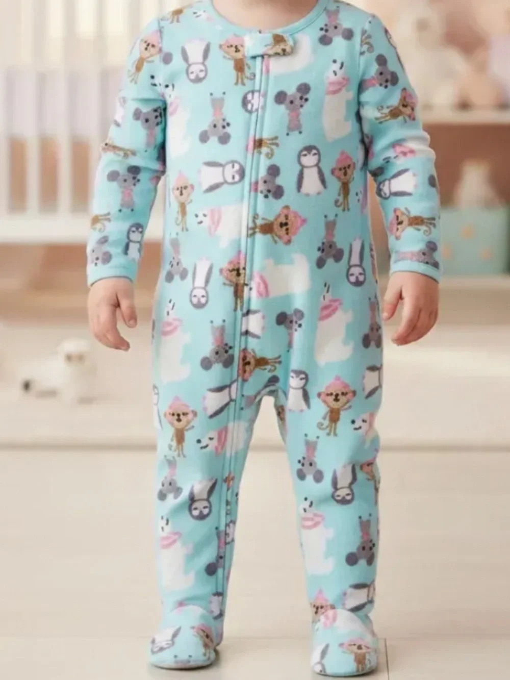 Carter’s Bundle of 5 Non Skid One-Piece Footed Fleece Pajamas Sz 3T EUC $68R